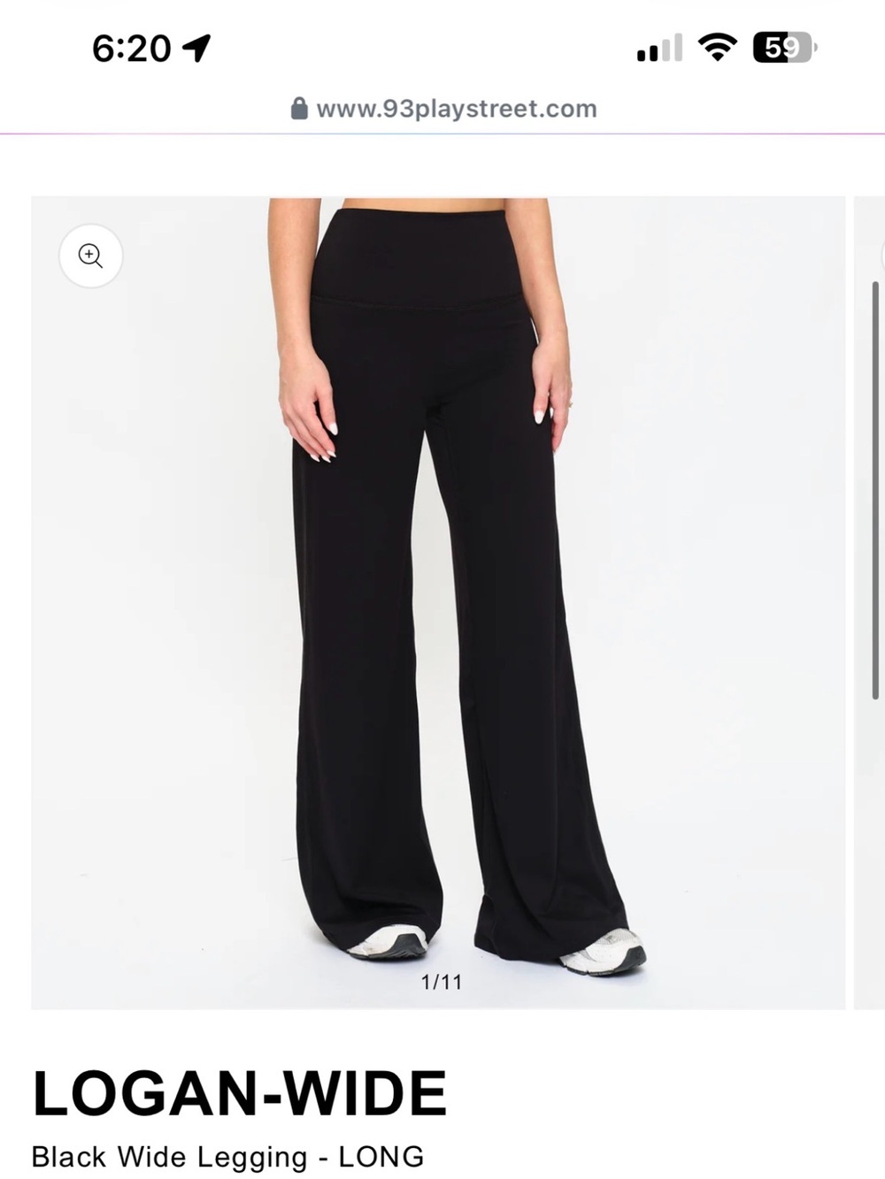 Logan-Wide Black Wide Leg Leggings